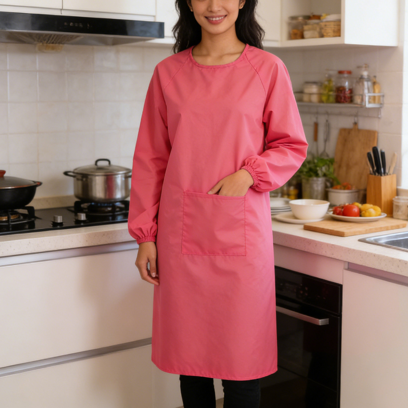 Home Cooking Dog Food - Long Sleeve Waterproof Apron Smock Style
