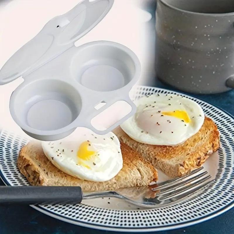 Home Cooking Egg Sandwich - NEW Microwave Egg Poacher 2 Cavity